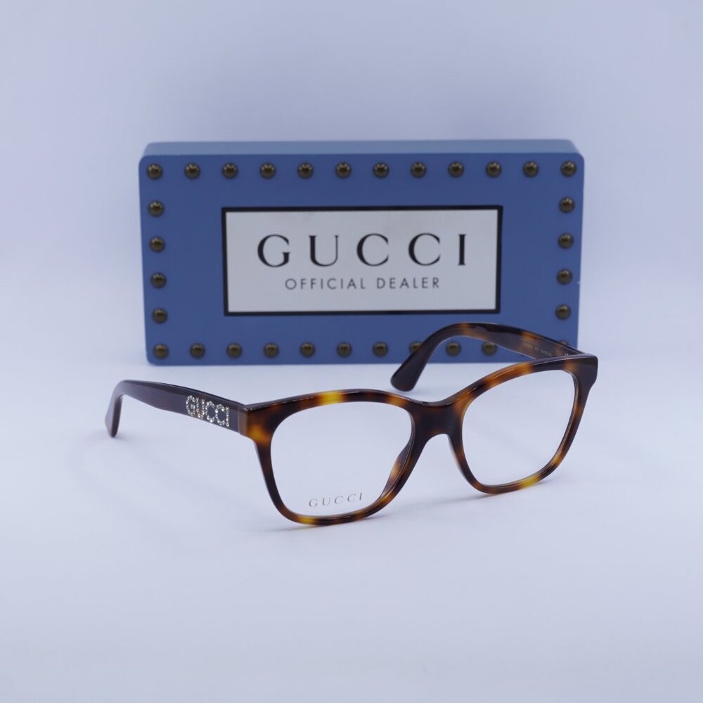 Gucci GG0420O 002 Square Eyeglasses 52mm - Havana